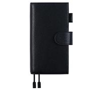 Moterm Couverture en cuir pour Hobonichi Weeks - Convient pour Hobonichi Weeks/Weeks Mega, avec poche arrière, noir galet