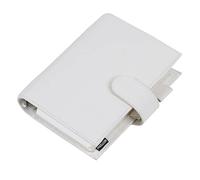 Moterm Planificateur Personnel Luxe Anneaux - Reliure Organiseur en Cuir Véritable (Anneau de 30mm, Crème Galet)