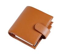 Moterm Pocket Luxe Agenda à anneaux - Organiseur en cuir véritable (galet orange brûlé, anneau de 30 mm)