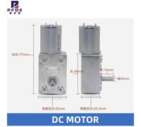 Moteur à engrenage à vis sans fin à couple élevé, équipement d'automatisation, accessoire autobloquant, réversible, Turbo, boîte de vitesses en métal, réducteur, moteur à courant continu 12V JGY370
