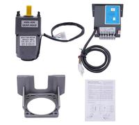 Moteur à engrenages AC, 220V - 25W, 60K - Couple : 8 Nm - Vitesse : 90–1350 tr/min - Contrôle de la vitesse avec variateur - Couleur : gris