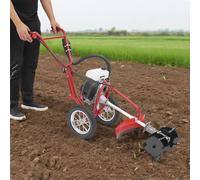 Moteur à essence 63 CC - Fraise à gazon sur roues avec lanceur