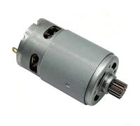 Moteur à pignon à 15 dents 550 type 14,4 V Pièce de rechange pour petits outils électriques Boîtier en métal Finition argentée Design compact 75 x 37 mm