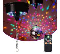 Moteur Boule a Facette, ADDLIVE Moteur Rotatif, Boule Disco Moteur, Vitesse Réglable, Vitesse Maximale 13R, 18 Perles de Lampe LED en 4 Couleurs, Convient aux Poids Inférieurs à 5 KG Boule Disco