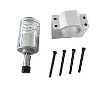 Moteur de broche, 200W 300W 400W 500W Spindle Motor 4 8VDC ER11 ER16 Brochette à broche à haute vitesse de la broche refroidie à l'air Cavalier Machine de gravure et support(200WER11 and bracket)
