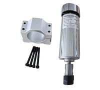 Moteur de Broche CNC, 200W 300W 400W 500W Spindle Motor 4 8VDC ER11 ER16 Brochette à broche haute vitesse de la refroidie l'air Cavalier Machine gravure et support(500WER16 and bracket)