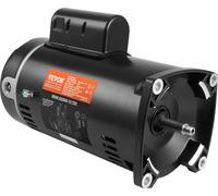 VEVOR Moteur de pompe de piscine 1,5 CV 56Y 115 V (12,8 A)/230 V (6,4 A) 3450 tr/min facteur de service 1,1 condensateur 90 μF/250 V moteur de remplacement à bride carrée à rotation CCW pour piscines