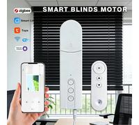 Moteur de rideau intelligent WiFi Tuya, pilote de stores enrouleurs électriques Zigbee, commande vocale Alexa Google Home, chaîne de tirage automatique WIFI type-White