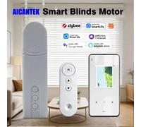 Moteur de store automatique électrique Wi-Fi Zigbee intelligent avec contrôle par application, compatible Alexa et Google Assistant Zigbee Type- Grey