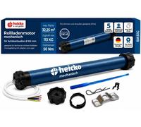 Moteur de volet roulant de base Heicko, 50 Nm, modèle SW60, moteur à tube, capacité de traction de 113 kg, surface maximale de 32,5 m², sans fonction radio