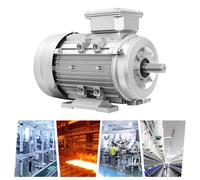 Moteur électrique - Moteur asynchrone triphasé - 1,1 kW - 380 V - 1 400 tr/min - Bobinage tout cuivre - Blanc