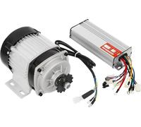 Moteur électrique sans balais 48V DC 750W, kit moteur avec contrôleur, pour scooter électrique/tricycle/chariot, argent