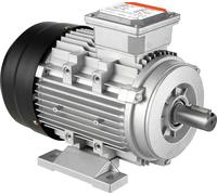 Moteur électrique SucceBuy, moteur de compresseur d'air triphasé, 9,5 A/3,5 A 230 V/400 V 1,5 kW 3000 tr/min Cadre B3 90L, arbre cannelé 24 mm, rotation à droite/gauche pour machines agricoles et équi