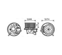 Moteur électrique, ventilateur d'habitacle AVA COOLING VN8339