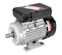 Moteur Electrique-VEVOR-0,75 kW-1400 tr/min-CA 220-240V-5,45A-Cadre 80-B3-Arbre à Clavette 24 mm-Rotation CW/CCW-Machines Agricoles