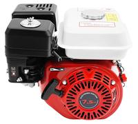 Moteur essence 4 temps de 212 cm³, 7,5 chevaux, refroidissement par air, démarrage par lanceur à câble, arbre à cames en tête (OHV), 3600 tr/min. Convient pour pompes à eau, groupes électrogènes et ka