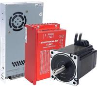 Moteur pas à pas, couple de maintien de 6,50 Nm, angle de pas de 1,8 degré, avec bloc d'alimentation, 14mm