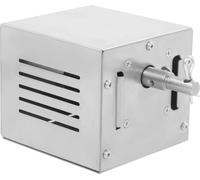 Moteur pour barbecue - Moteur pour rôtissoire - 220 V - 25 W - Acier inoxydable - Pour poulet et poisson - Dimensions 12 × 11 × 10,5 cm - Cordon d'alimentation rallongé - Argent