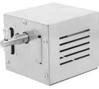 Moteur pour broche tournante - Moteur électrique pour rôtissoire - 25 W - CA 220 V prise UE - Acier inoxydable - Axe de broche 5 cm - Blanc