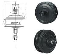 Moteur pour vélo électrique, entraînement sans balais, haut rendement énergétique, XF15C 36 V 350 W