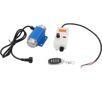 Moteur vibrant 12 V CC - Moteur industriel sans balais - 0 à 7 000 tr/min, 9 niveaux - Télécommande avec régulateur de vitesse - IP65 - Force d'excitation de 0,2 kN - Prise UE - Bleu