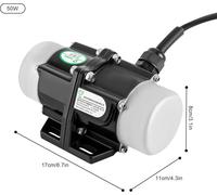 Moteur vibrant/moteur vibrant - 50W 220V - 3000 tr/min - 50 Hz - IP65 - boîtier en aluminium, enroulement en cuivre - Pour machines à projeter le mortier et petits tamis vibrants - Rouge/noir