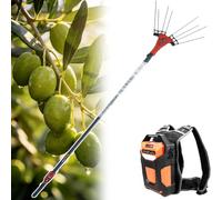 Mothdust Machine Recolte Olive Electrique Peigne Cueilleur Fruit Arbre Tool | Sans Fil Telescopique 1.7 a 3m Secoueur Arbre Verger pour Cerise Abricot Prune Jardin(250W)