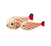 Vitra Poupées en bois Mother Fish & Child – Set de 2 18×5,2/12,5×3,6 cm Rouge