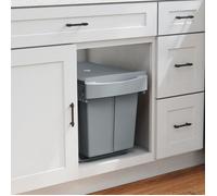 MOTHINESSTO5077-Poubelle cuisine, poubelle sous évier coulissante encastrable avec 2 x 20 L compartiments amovibles, 52x33,5x41cm, g
