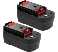 Moticett 2×18V 3600mAh Ni-Mh Batterie de Remplacement pour Black Decker A1718 A18NH A18E HPB18 HPB18-OPE HPB18-OPE2 244760-00EPC18 FSB18 FS180BX FS18BX FS18FL NST2118 Outil Rechargeable (Rouge)