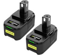 Moticett 2 pièces 5.5Ah/5500mAh de Rechange Batterie pour Ryobi 18V P108 Compatible pour Ryobi RB18L50 RB18L40 RB18L25 BPL-1815 BPL-1820G P104 P105 P107 avec Affichage LED (Vert)