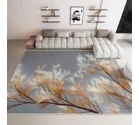 Motif Brindille Tapis 150x240 cm Paysage d'automne Moquette Antiderapant à Poils Courts Tapis 3D Lavable en Machine Convient aux Chambres, Bureaux Salons et Couloirs a-3934
