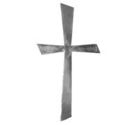 Motif En Cire Croix Argent, 10,5x5,5cm, 1 Pce.