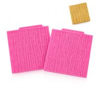 Motif Fondant en Silicone à Grain de bois 2 pièces, moule à gâteau | Motif en silicone flexible avec texture de grain de bois pour fondant, chocolat, bonbons, pâte de gomme, savon et décoration