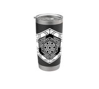 Motif géométrique hexagonal sacré Gobelet isotherme en acier inoxydable double paroi