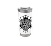 Motif géométrique hexagonal sacré Gobelet isotherme en acier inoxydable double paroi