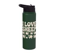 Motif « I Love Sheep » pour les amoureux des animaux Stainless Steel Insulated Water Bottle