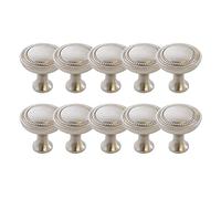 Motif maison 182386 Regal Bouton, 10-Pack, Nickel brossé