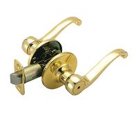 Motif maison 2 voies de défilement Loquet de confidentialité Poignée de porte, Laiton, 783043
