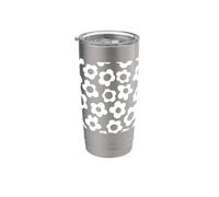 Motif marguerite Gobelet isotherme en acier inoxydable double paroi