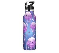 Motif RéPéTitif De MéDuse Pourpre Bouteille d'eau pour Enfants en Acier Inoxydable,Gobelet Isotherme Sous Vide pour Filles Garçons