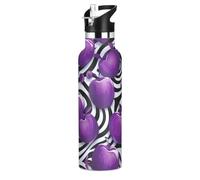 Motif RéPéTitif De Raisin De Fruits Bouteille d'eau pour Enfants en Acier Inoxydable,Gobelet Isotherme Sous Vide pour Filles Garçons