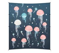 Motif RéPéTitif MéDuse Tente de Plage Abri Solaire pour Camping,Installation Facile,Portable avec Sacs de Sable pour Pêche Pique-Nique Plein Air