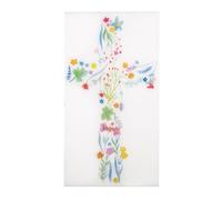 Motifs De Cire Croix Florale, Colore, 6,5x12cm, 1 Pce