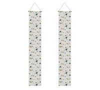 Motifs Terrazzo sans raccord, marbre italien classique, Décorations pour fête de remise de diplômes - Bannière de bienvenue à suspendre au porche, pour l'intérieur et l'extérieur