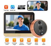 Motion Sensor Home Video Door Peephole Camera Doorbell PIR 3MP 1080P 4.3-inch Tuya WiFi
