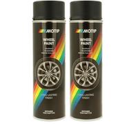 MOTIP Peinture pour Jantes - Noir mat - 500ml (Lot de 2)