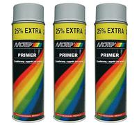 Motip Primer Lot de 3 bombes d’apprêt voiture (3 x 500 ml), gris