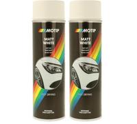 Motip Rallye Peinture - Blanc Mat - 500ml (Lot de 2)