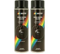 Motip Rallye Peinture - Noir brillant, 500 ml (Lot de 2)